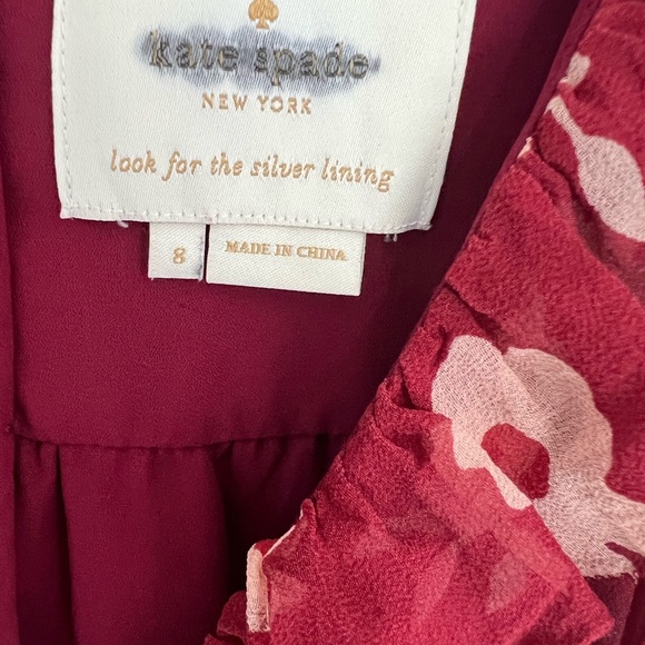 Burgundy Kate Spade mini dress, size 8 - Picture 4 of 4